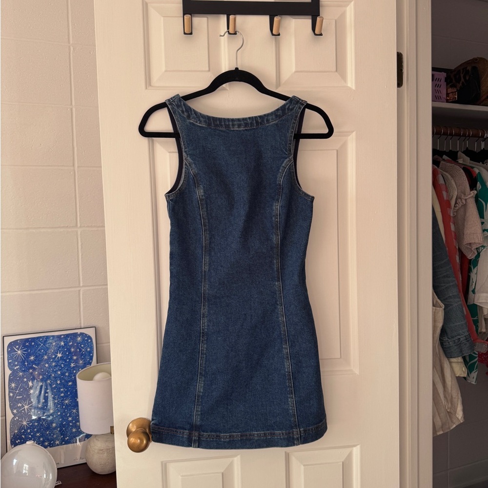 NWT Sezane Alicette Denim Sleeveless Dress